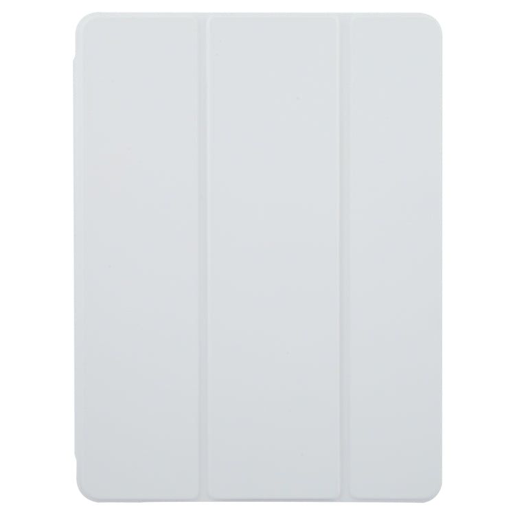 For iPad 2025 / 2022 GEBEI Acrylic TPU 3-folding Rotating Smart Tablet Leather Case withh Pen Slot(Grey)