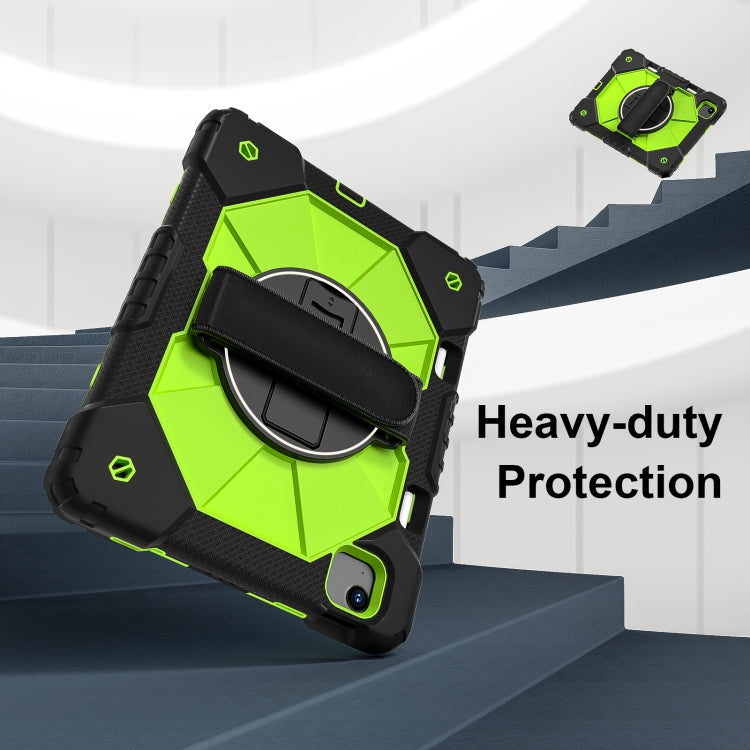 For iPad Air 11 2025 / 2024 Contrast Color Robot Silicone Hybrid PC Tablet Case(Black Yellow Green) - iPad Air 11 2025 / 2024 Cases by PMC TechLife | Online Shopping South Africa | PMC TechLife | Buy Now Pay Later Mobicred