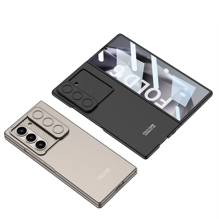 For Samsung Galaxy Z Fold6 GKK Integrated Ultra-thin Sliding Window Phone Case(Titanium Gray)