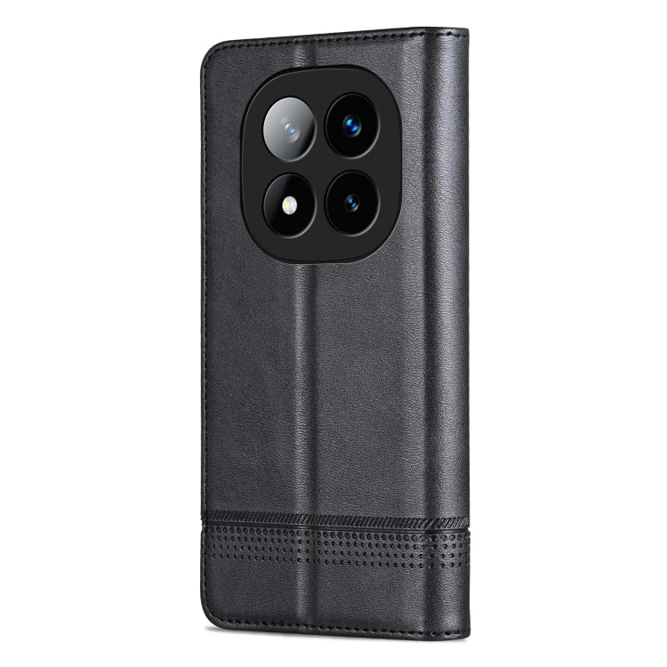For Redmi Note 14 Pro+ 5G AZNS Magnetic Calf Texture Flip Leather Phone Case(Black)