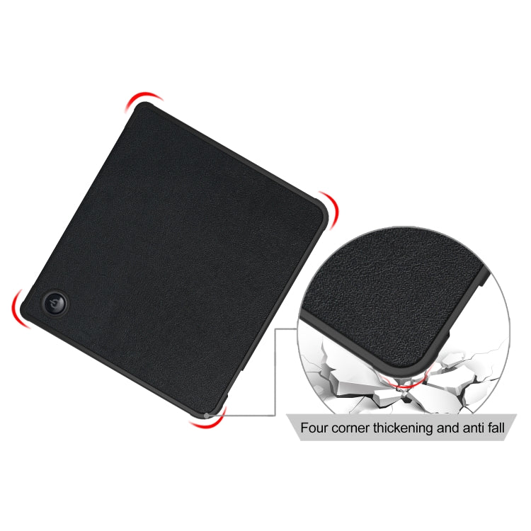 For Kobo Libra Colour 2024 Solid Color Deformation TPU Leather Smart Tablet Case(Black) - Others by PMC Jewellery | Online Shopping South Africa | PMC Jewellery | Buy Now Pay Later Mobicred