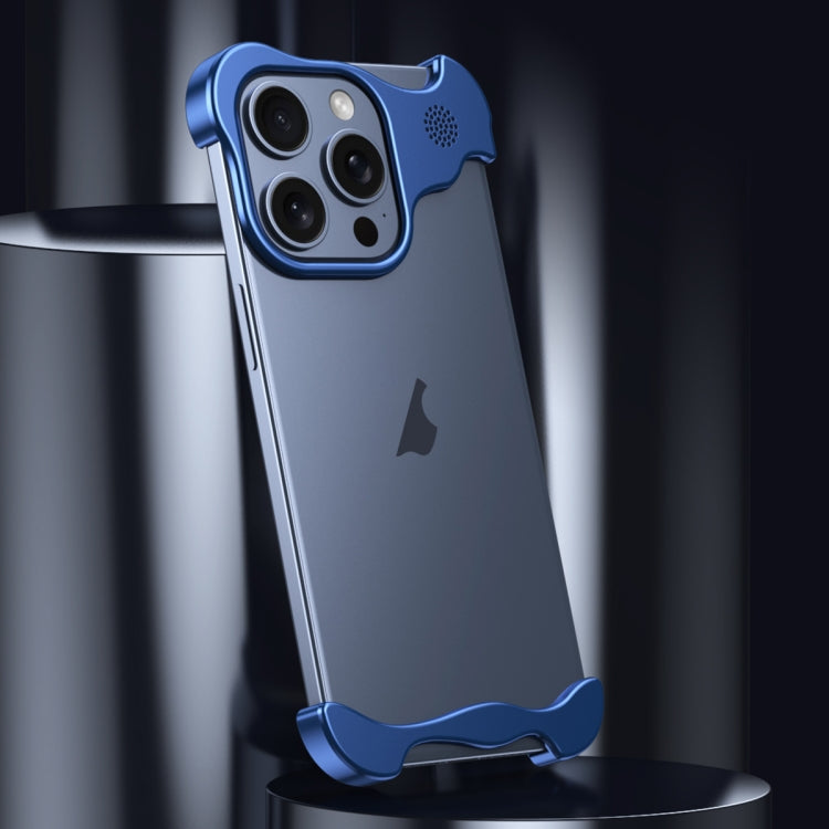 For iPhone 12 Pro Aromatherapy Alloy Frameless Phone Case(Blue)