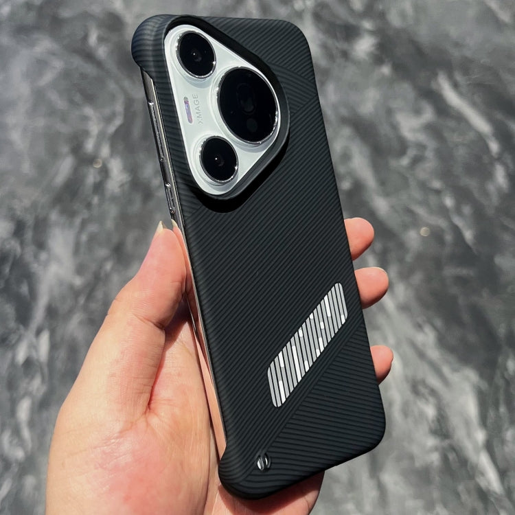 For Huawei Pura 70 Pro+ Carbon Fiber Frameless Cooling Phone Case(Silver)