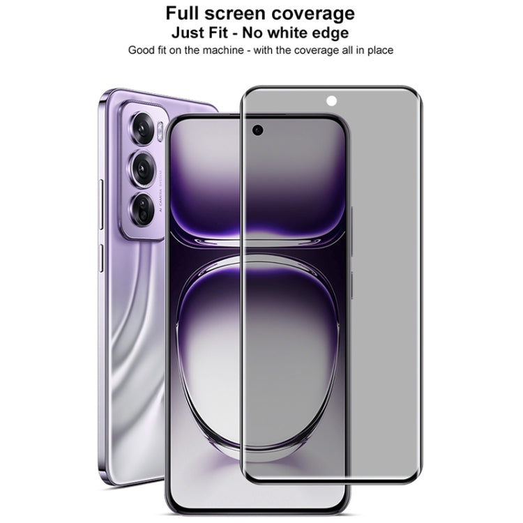 For OPPO Reno12 Pro Global imak 3D Curved Privacy Full Screen Tempered Glass Film
