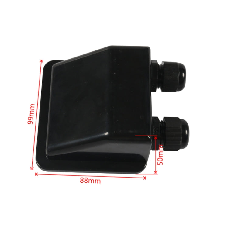 RV Sealed Waterproof Solar Double Cable Entry Gland Box(Black) - Other Tools by PMC TechLife | Online Shopping South Africa | PMC TechLife | Buy Now Pay Later Mobicred