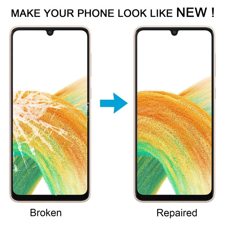 For Samsung Galaxy A33 5G SM-A336B 10pcs Front Screen Outer Glass Lens with OCA Optically Clear Adhesive