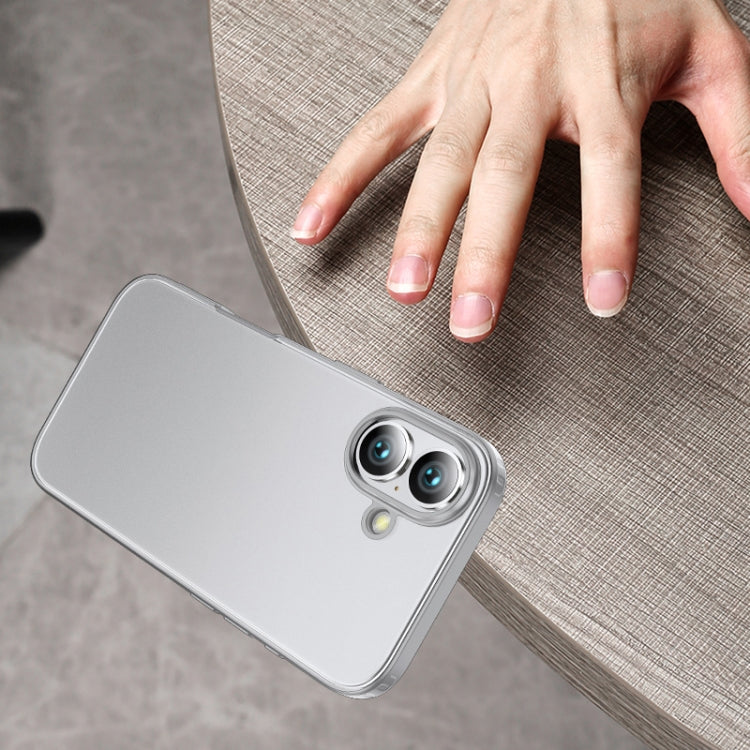 For iPhone 16 Armor Clear TPU Hard PC Phone Case(Matte Black) - iPhone 16 Cases by PMC TechLife | Online Shopping South Africa | PMC TechLife | Buy Now Pay Later Mobicred