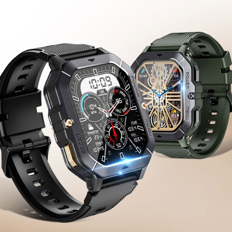 LEMFO C28 2.02 inch Sport Smart Watch, Support Bluetooth Call / Sleep / Blood Oxygen / Heart Rate / Blood Pressure Health Monitor(Green) - free shipping - PMC Jewellery - Order now!