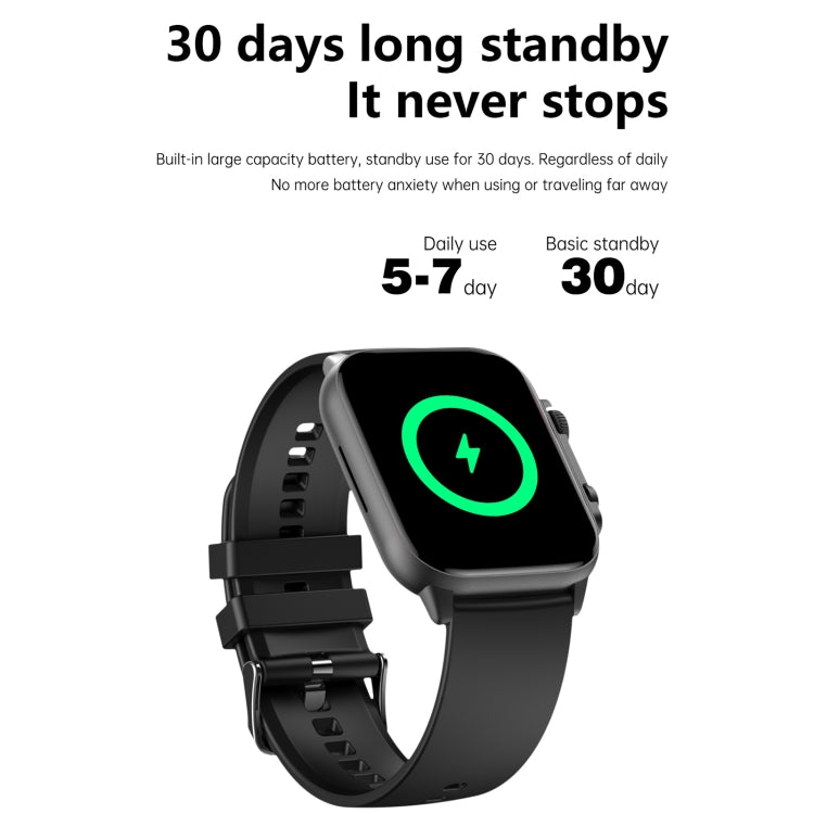 LEMFO HK95 1.952 inch BT5.0 IP68 Sport Smart Watch, Support Bluetooth Call / Sleep / Blood Oxygen / Heart Rate / Blood Pressure Health Monitor(Black)