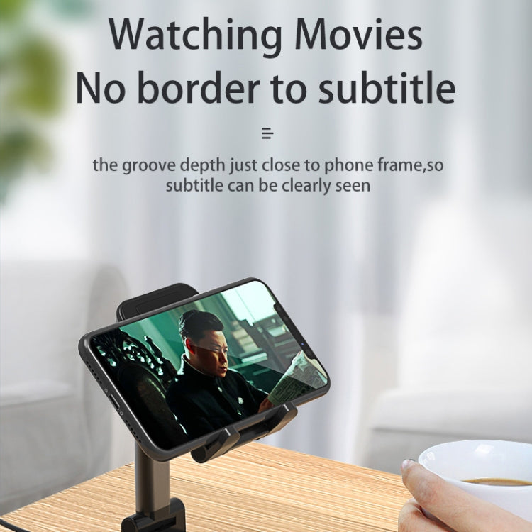 T6 2 in 1 Portable Folding Stand Wireless Charging, Style:Single Charge(Black)