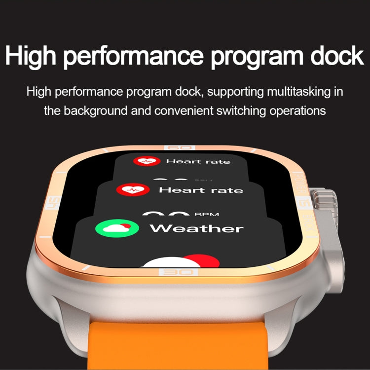HK96S 2.06 inch BT5.3 IP68 Sport Smart Watch, Support Bluetooth Call / Sleep / Blood Oxygen / Heart Rate / Blood Pressure Health Monitor(Black)