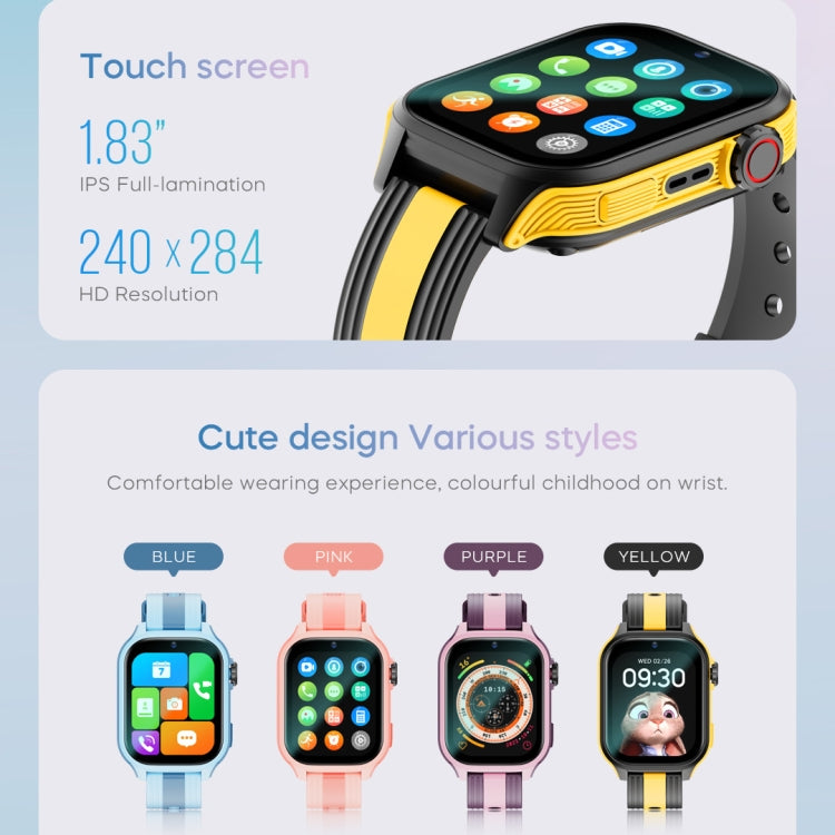 LEMFO K36 1.83 inch IPX7 Children Sport Smart Watch, Support Video Call / Message Notification / GPS / WiFi(Blue) - free shipping - PMC Jewellery - Order now!