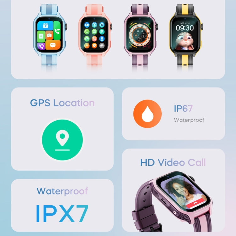 LEMFO K36 1.83 inch IPX7 Children Sport Smart Watch, Support Video Call / Message Notification / GPS / WiFi(Blue) - free shipping - PMC Jewellery - Order now!