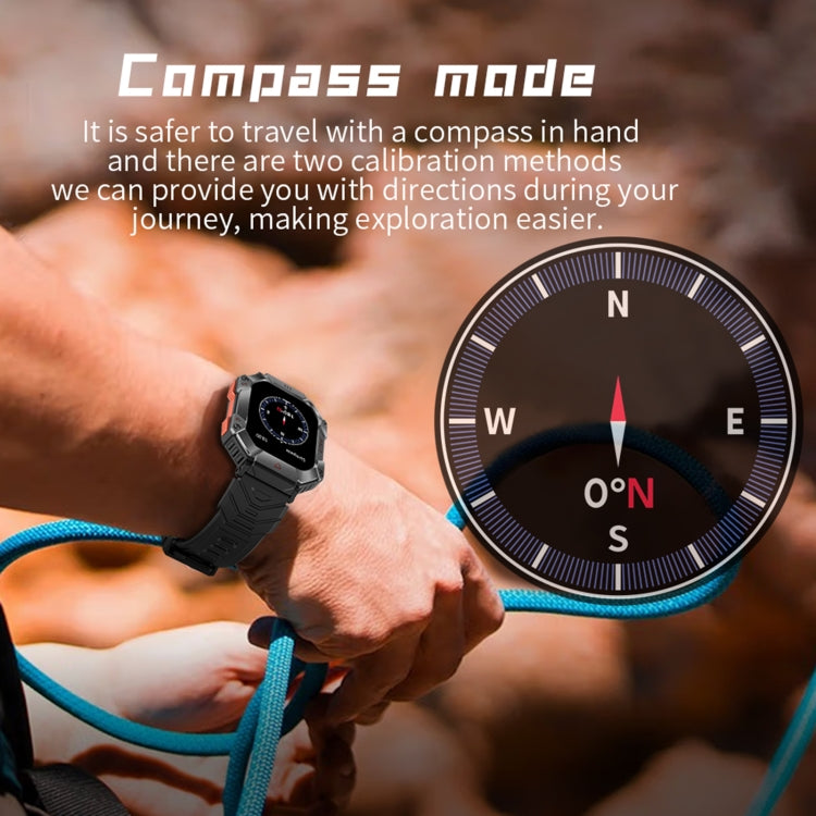 KR80 2.0 inch BT5.1 IP67 Sport Smart Watch, Support Bluetooth Call / Sleep / Blood Oxygen / Heart Rate / Blood Pressure Health Monitor(White+Orange)