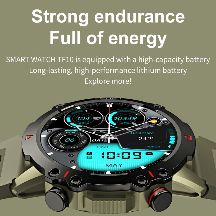 LEMFO TF10 Pro 1.53 inch BT5.2 IP67 Sport Smart Watch, Support Bluetooth Call / Sleep / Blood Oxygen / Heart Rate / Long Sitting Health Monitor(Green)