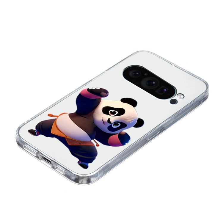 For Google Pixel 9 Colored Drawing Pattern Transparent TPU Phone Case(Panda) - Google Cases by PMC TechLife | Online Shopping South Africa | PMC TechLife | Buy Now Pay Later Mobicred