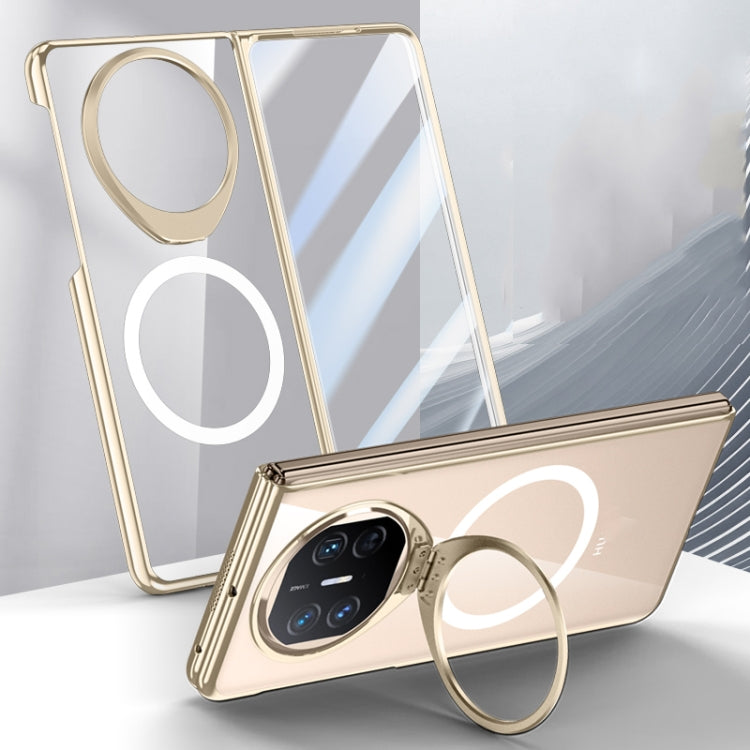 For Huawei Mate X5 Integrated MagSafe Metal Lens Holder PC Electroplating Phone Case(Gold)