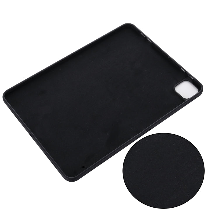 For iPad Pro 11 2024 Pure Color Liquid Silicone Shockproof Tablet Case(Black)