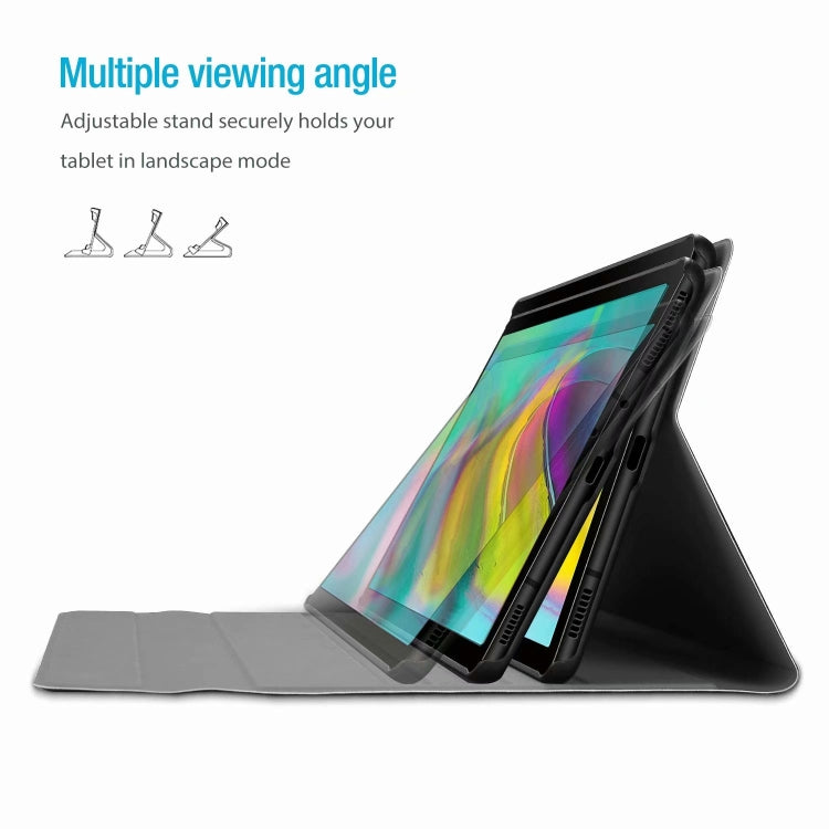 ST500 For Samsung Galaxy Tab A7 T500/T505 10.4 inch 2020 Ultra-thin Detachable Bluetooth Keyboard Leather Tablet Case with Stand & Sleep Function & Backlight(Black)