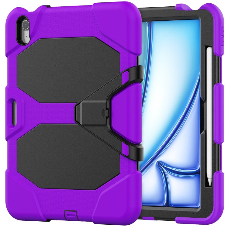 For iPad Air 11 2025 / 2024 Colorful Silicone Heavy Duty Hybrid PC Tablet Case(Purple)