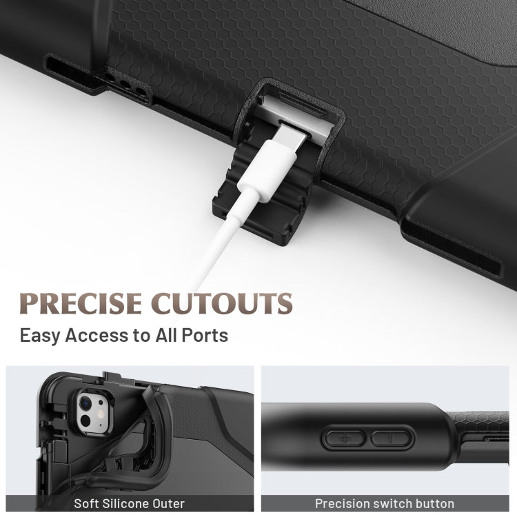 For iPad Pro 11 2024 Colorful Silicone Heavy Duty Hybrid PC Tablet Case(Black) - iPad Pro 11 2024 Cases by PMC TechLife | Online Shopping South Africa | PMC TechLife | Buy Now Pay Later Mobicred
