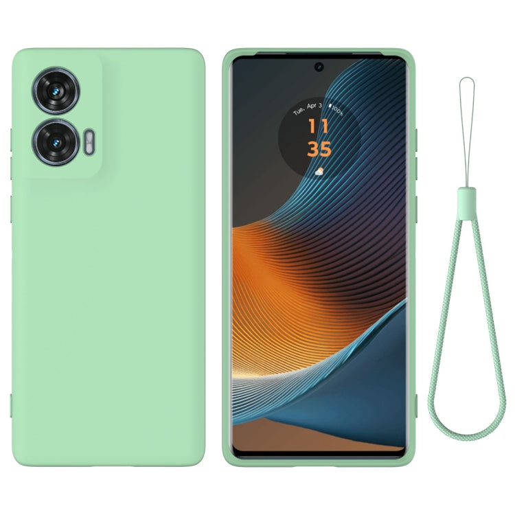 For Motorola Edge 50 Fusion Solid Color Liquid Silicone Dropproof Full Coverage Phone Case(Green)
