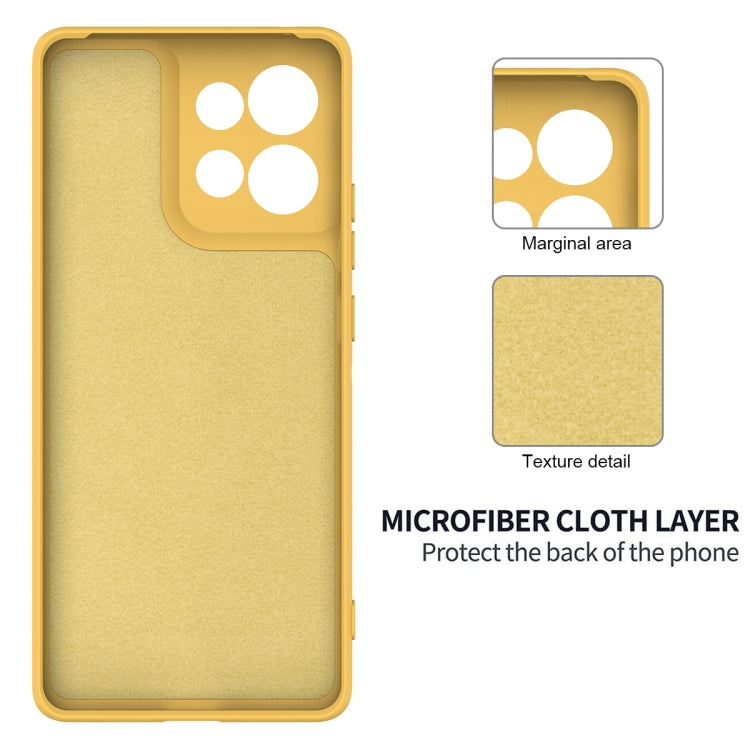 For Motorola Edge 50 Neo / Moto S50 Solid Color Liquid Silicone Dropproof Full Coverage Phone Case(Yellow)