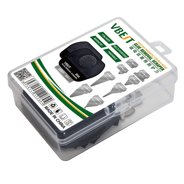 BEST VBST-80A 8 in 1 Stainless Steel Multipurpose Magnetic Double-sided Glue Removal Scraper Set - Dust Remove Tool by BEST | Online Shopping South Africa | PMC TechLife | Buy Now Pay Later Mobicred