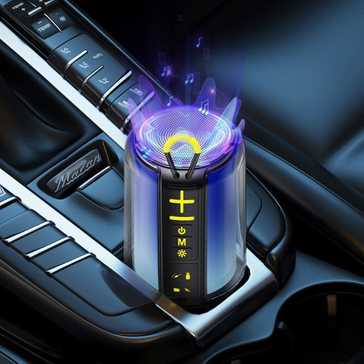 AEC S16 Portable LED Light Rainbow RGB Bluetooth Wireless TWS Speaker(Black) - free shipping - PMC Jewellery - Order now!