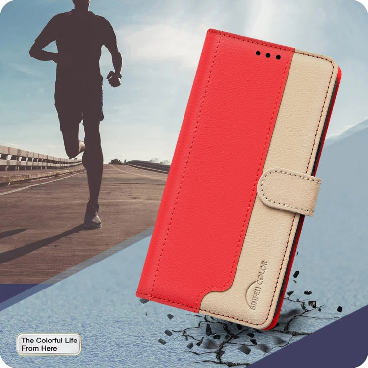 For iPhone 16e Color Matching RFID Anti-theft Leather Phone Case(Red) - free shipping - PMC TechLife - Order now!