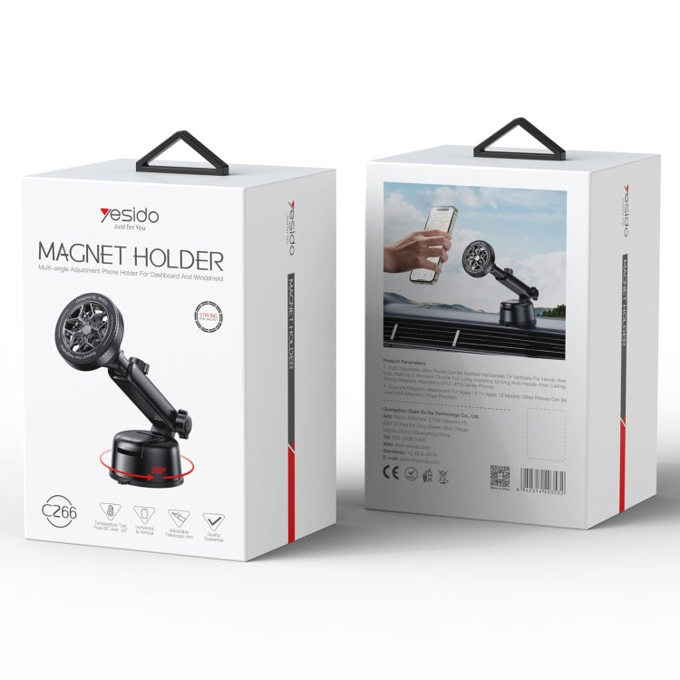 Yesido C266 Magesafe Magnetic Car Holder(Black) - Universal Car Holders by Yesido | Online Shopping South Africa | PMC TechLife | Buy Now Pay Later Mobicred