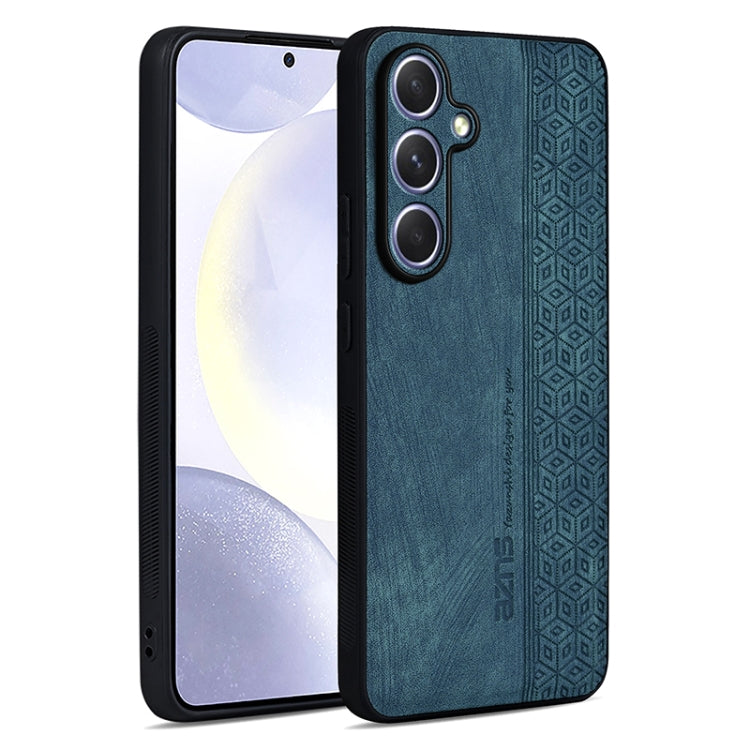 For Samsung Galaxy S25+ 5G AZNS 3D Embossed Skin Feel Phone Case(Dark Green)