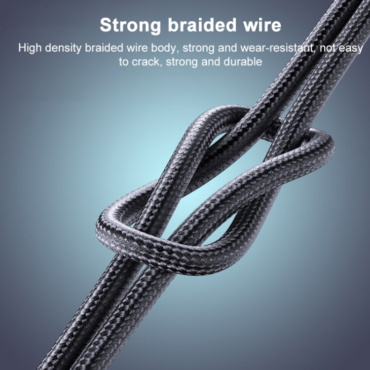 Yesido CA165L 27W USB + USB-C / Type-C to 8 Pin 2 in 1 Fast Charging Data Cable, Length:1.2m(Black)
