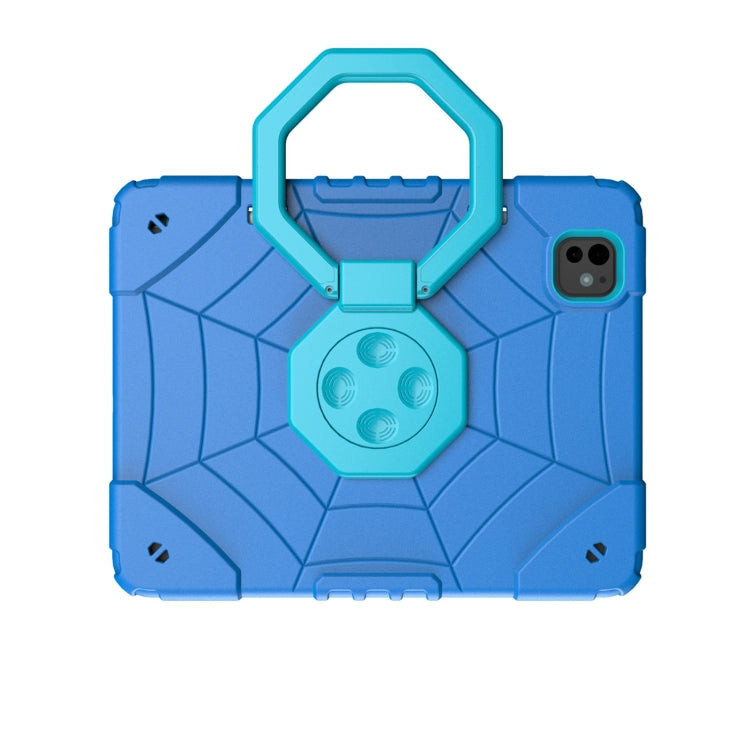 For iPad Pro 11 2024 Spider Turntable Handle Stress Relief Tablet Case(Blue) - iPad Pro 11 2024 Cases by PMC TechLife | Online Shopping South Africa | PMC TechLife | Buy Now Pay Later Mobicred