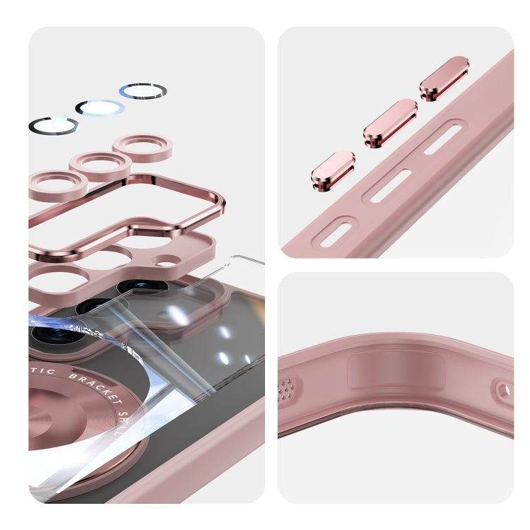 For Samsung Galaxy S25 5G 360 Holder MagSafe Acrylic Hybrid TPU Phone Case(Pink) - Galaxy S25 5G Cases by PMC Jewellery | Online Shopping South Africa | PMC Jewellery | Buy Now Pay Later Mobicred