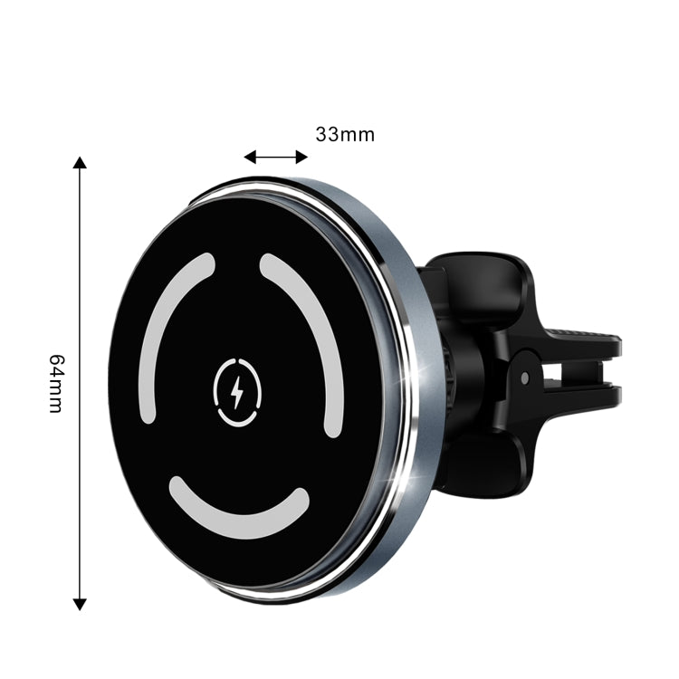 M68 15W Magnetic QI Standard Wireless Charging Car Holder(Dark Grey) - Wireless Charger Holders by PMC TechLife | Online Shopping South Africa | PMC TechLife | Buy Now Pay Later Mobicred