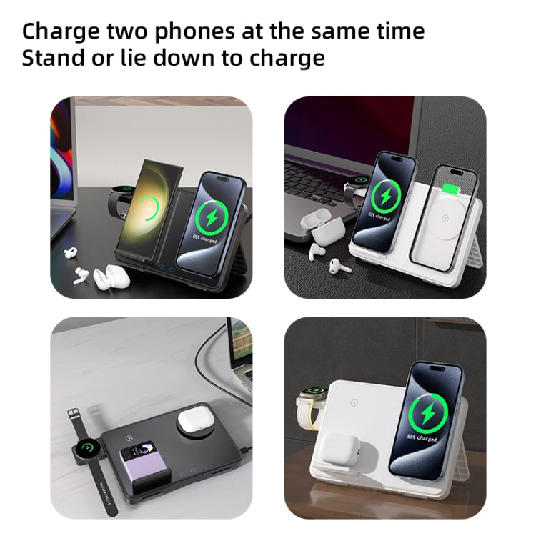 C30 15W 3 in 1 Magnetic Wireless Charger with Night Light(Black) - free shipping - PMC Jewellery - Order now!