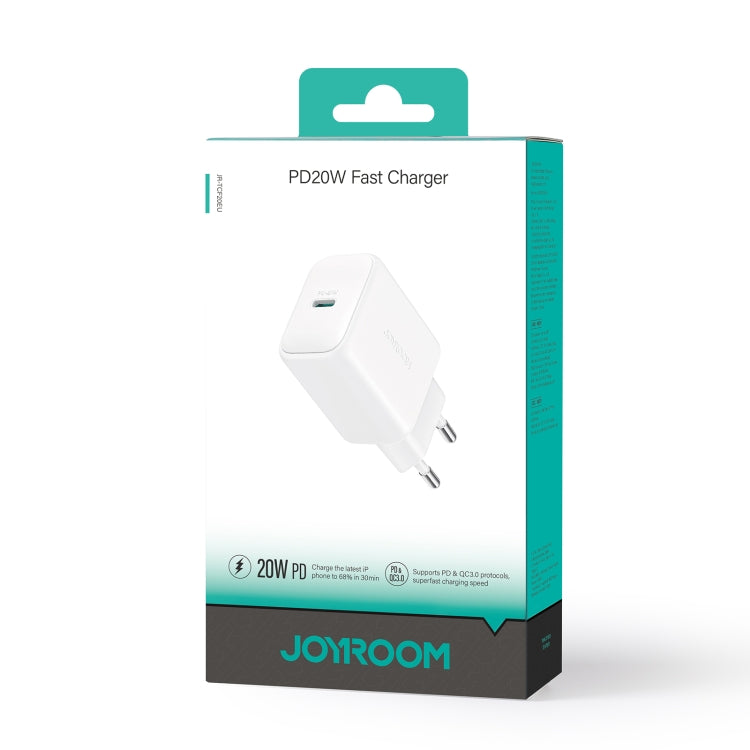 JOYROOM JR-TCF20 PD20W USB-C / Type-C Port Charger, Plug:EU Plug(White) - free shipping - PMC Jewellery - Order now!