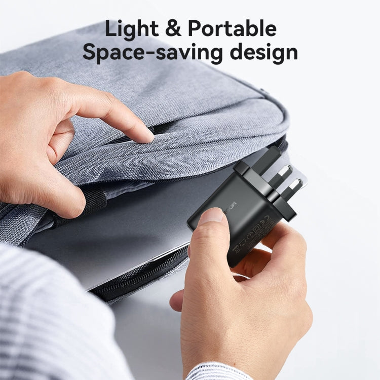 JOYROOM JR-TCF23 25W USB-C / Type-C Port Fast Charger Kit with Type-C to Type-C Cable, Plug:UK Plug(Black)