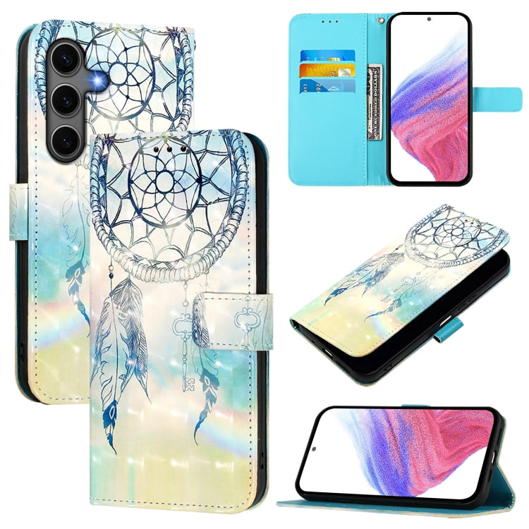 For Samsung Galaxy S25+ 5G 3D Painting Horizontal Flip Leather Phone Case(Dream Wind Chimes)