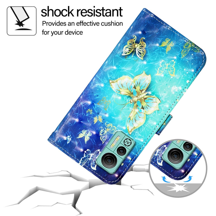 For Ulefone Note 14 3D Painting Horizontal Flip Leather Phone Case(Golden Butterfly)