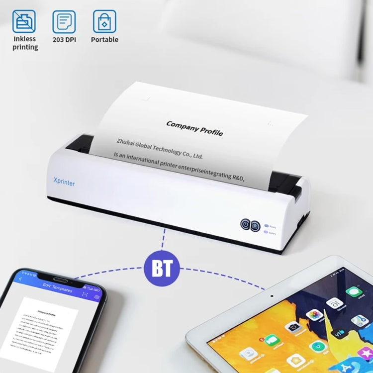 Xprinter P81 USB Interface + Portable Bluetooth Thermal Printer(AU Plug) - free shipping - PMC Jewellery - Order now!