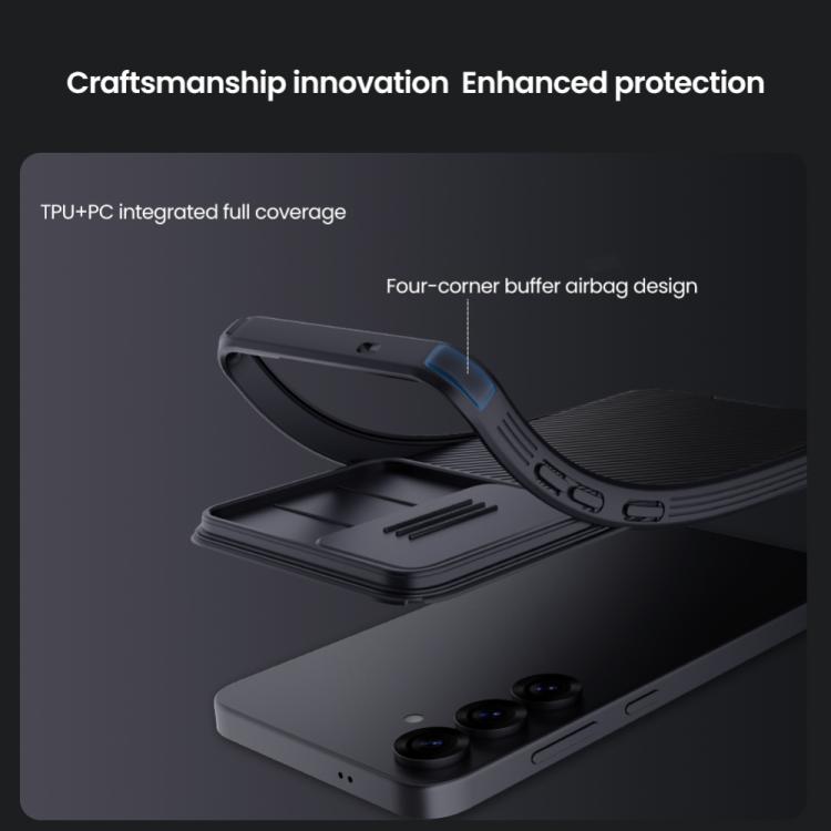 For Samsung Galaxy S25+ 5G NILLKIN Black Mirror Pro Series Camshield PC Phone Case(Blue) - Galaxy S25+ 5G Cases by NILLKIN | Online Shopping South Africa | PMC Jewellery | Buy Now Pay Later Mobicred