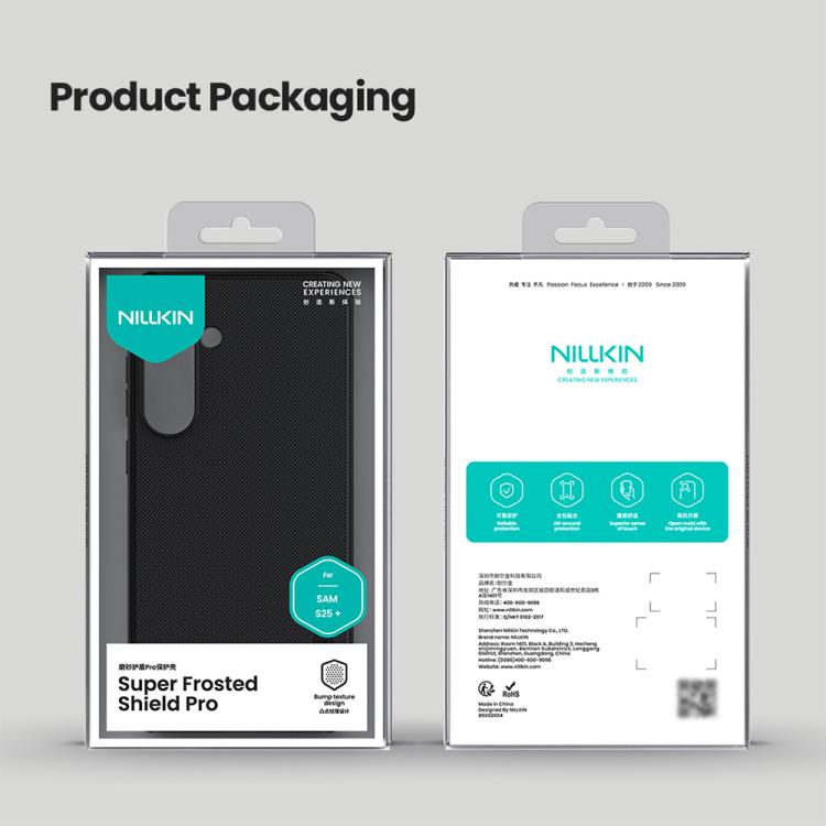 For Samsung Galaxy S25+ 5G NILLKIN Frosted Shield Pro PC + TPU Phone Case(Black) - free shipping - PMc TechLife - Order now!