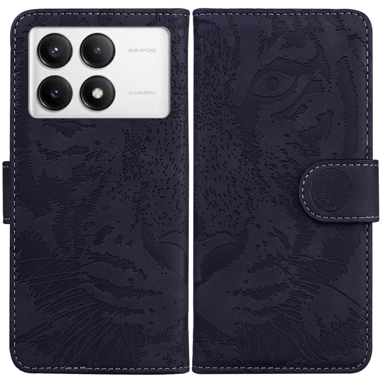 For Redmi K70 / K70 Pro Tiger Embossing Pattern Flip Leather Phone Case(Black)