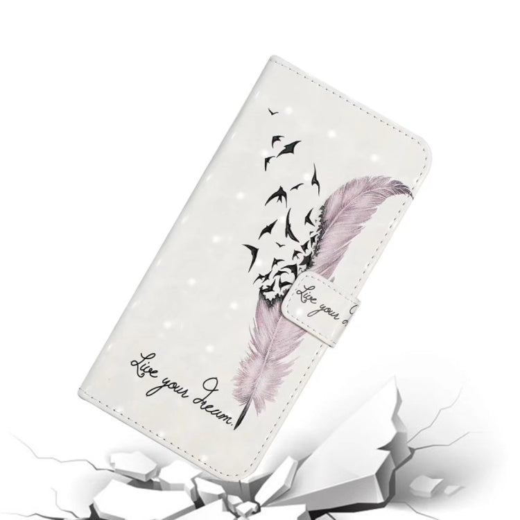 For Samsung Galaxy S25 5G Oil Embossed 3D Drawing Leather Phone Case(Feather) - Galaxy S25 5G Cases by PMC TechLife | Online Shopping South Africa | PMC TechLife | Buy Now Pay Later Mobicred