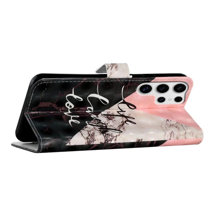 For Samsung Galaxy S25 Ultra 5G Oil Embossed 3D Drawing Leather Phone Case(Stitching Marble)