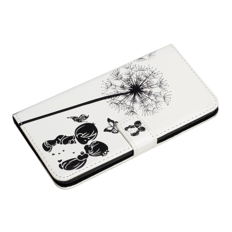 For Samsung Galaxy S25 Ultra 5G Oil Embossed 3D Drawing Leather Phone Case(Couple Dandelion)