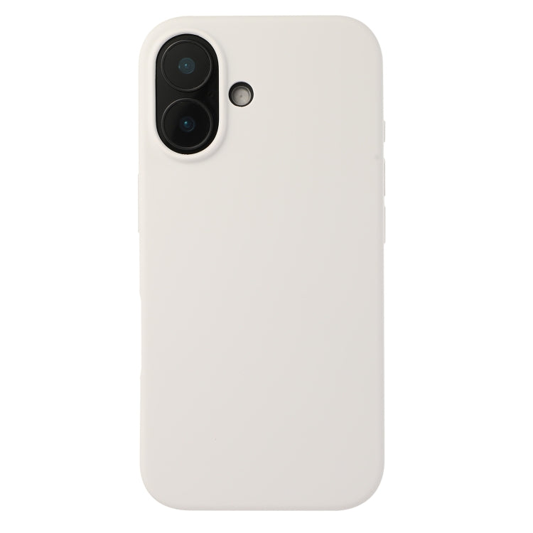 For iPhone 16 Plus Liquid Silicone Phone Case(White)