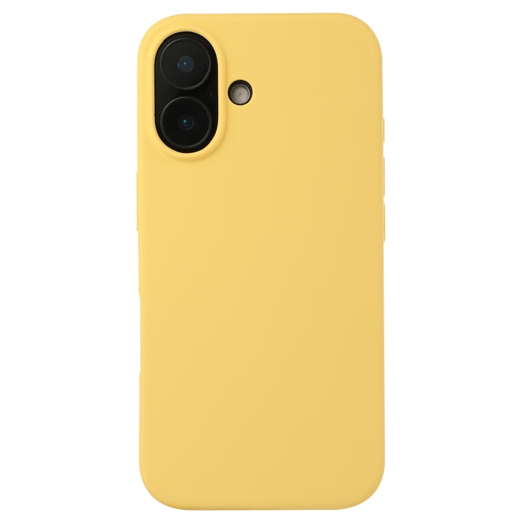 For iPhone 16 Plus Liquid Silicone Phone Case(Yellow)